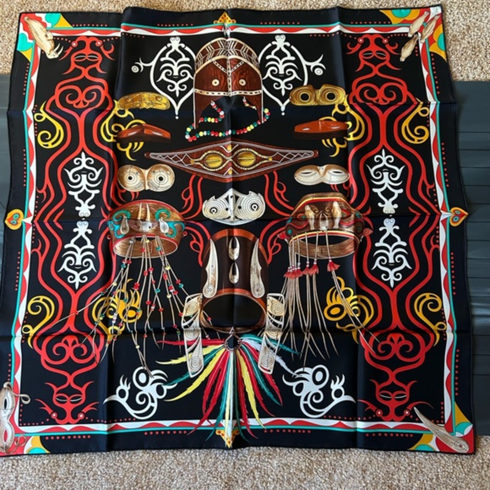Women 100% silk scarf 90 cm Le Regard de l'Arctique